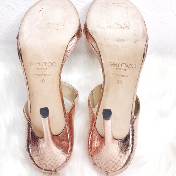 Jimmy Choo Lee Ballet Metallic Sandals Heels - Picture 6 of 8